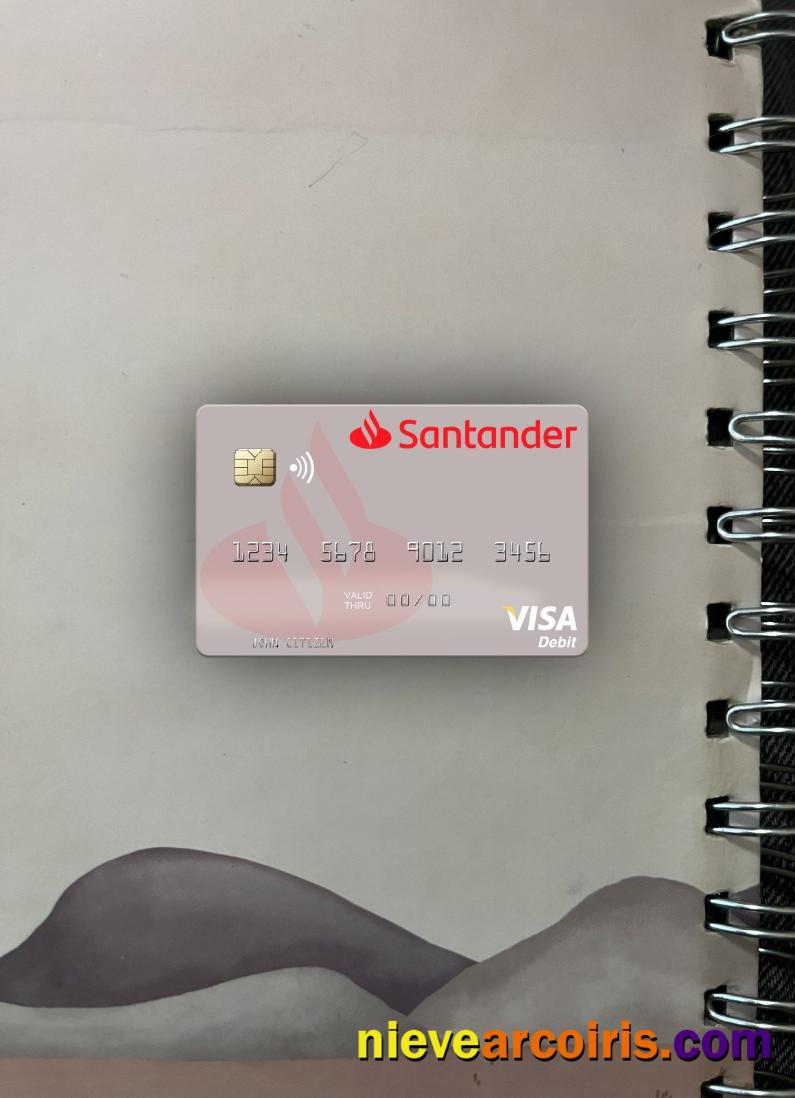 Spain Banco Santander visa debit card photolook